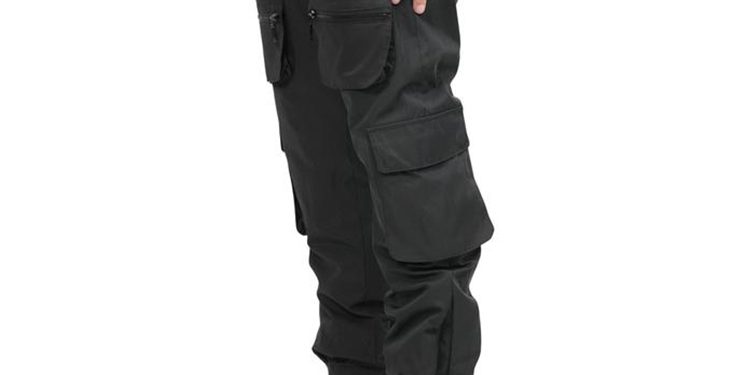 Custom drawstring waist zip pocket cargo pants (5)