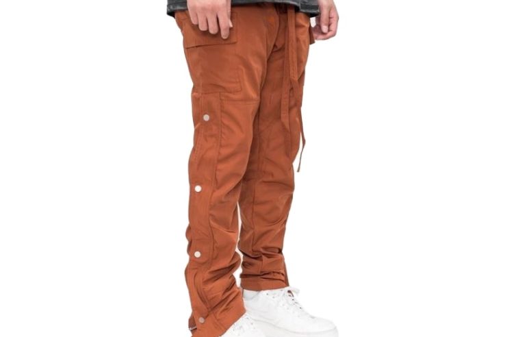 Oem custom male fashion elastic cargo pants (5)